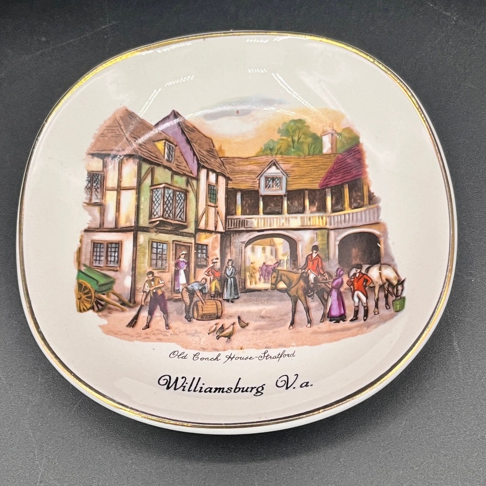 Weatherby Royal Falcon Ware Plate Trinket Dish Old Coach House Williamsburg VA